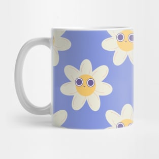 Seamless groovy daisy pattern Mug